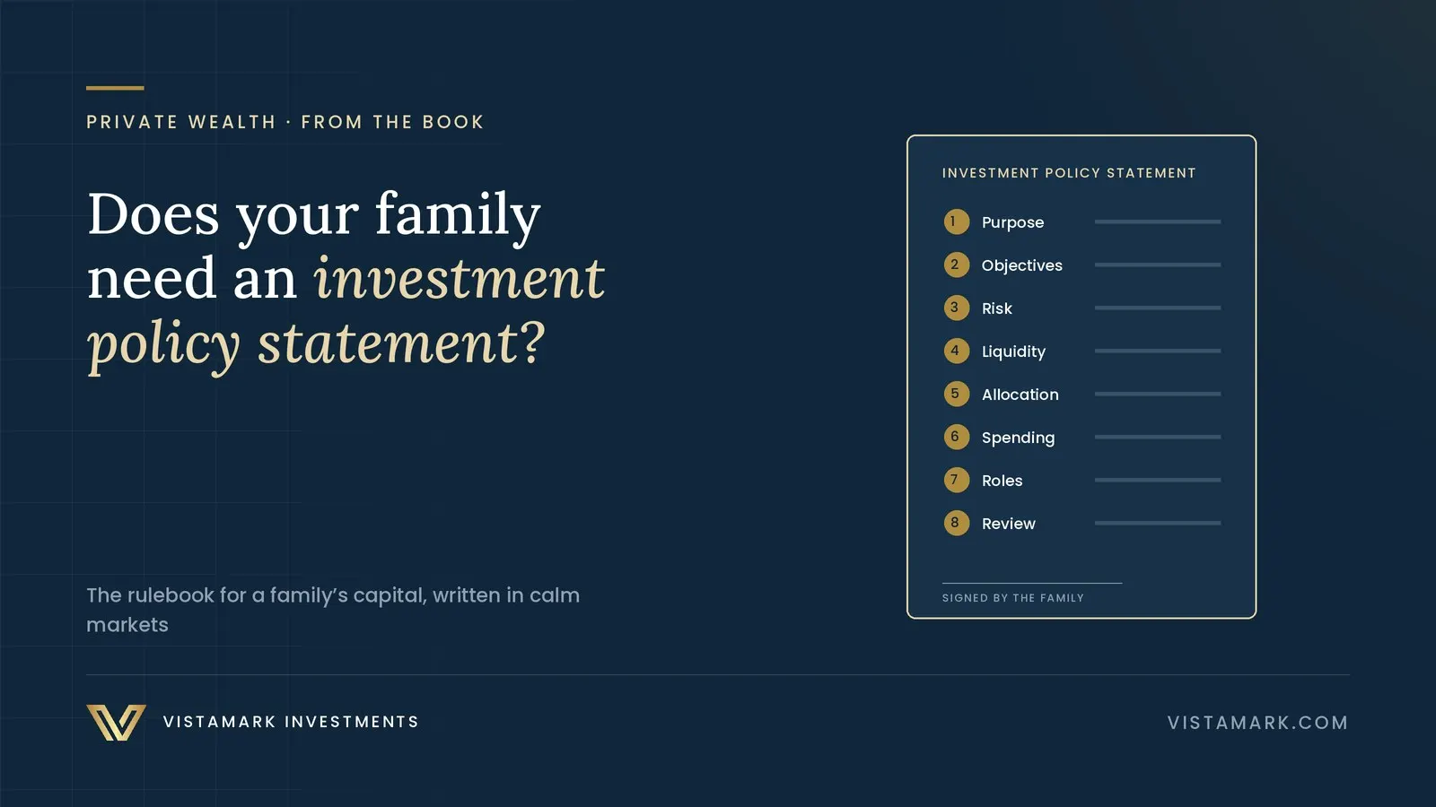 Does Your Family Need an Investment Policy Statement?