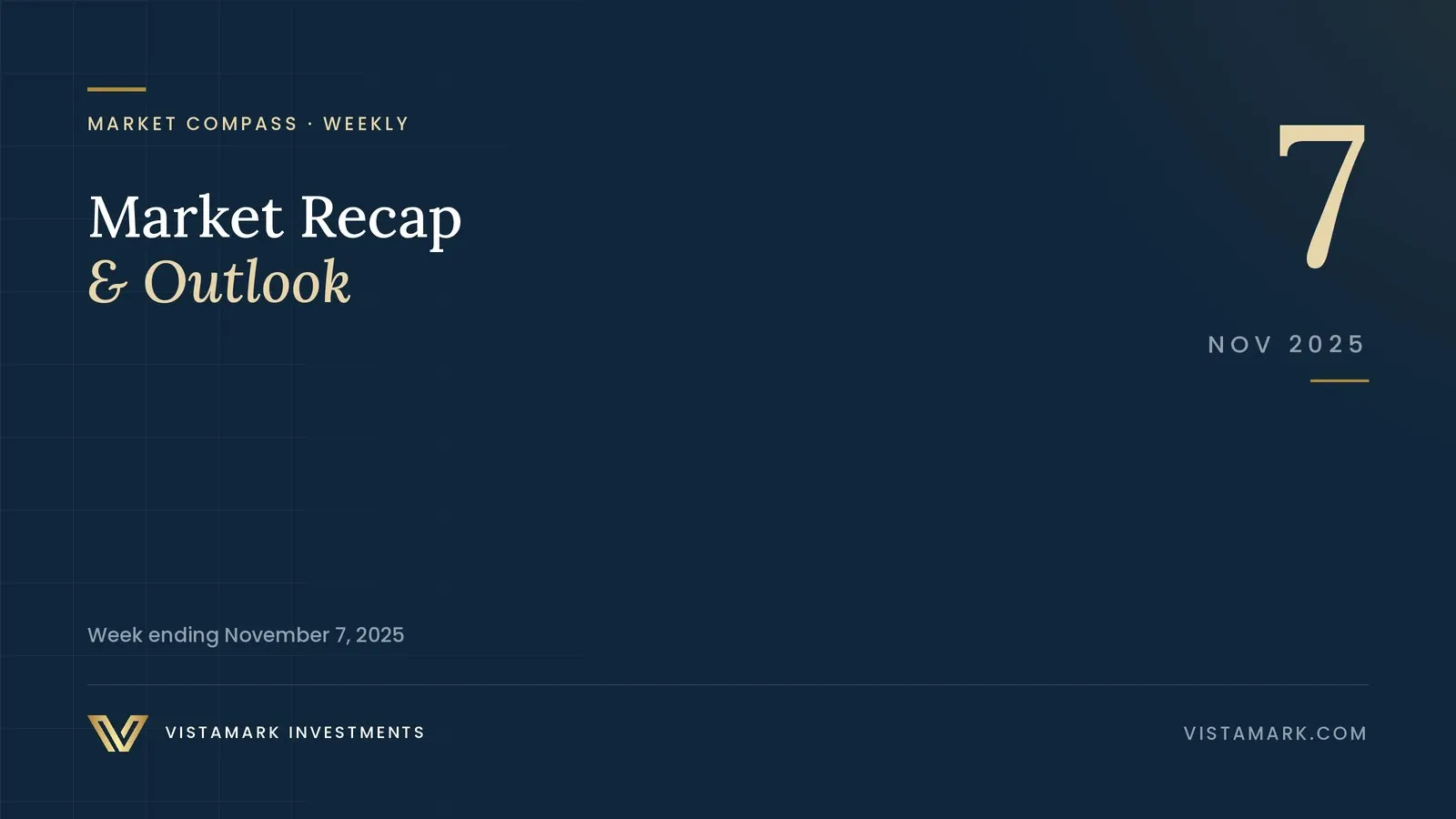 Market Recap & Outlook: Your Weekly Market Compass – November 7 2025 — Vistamark Investments